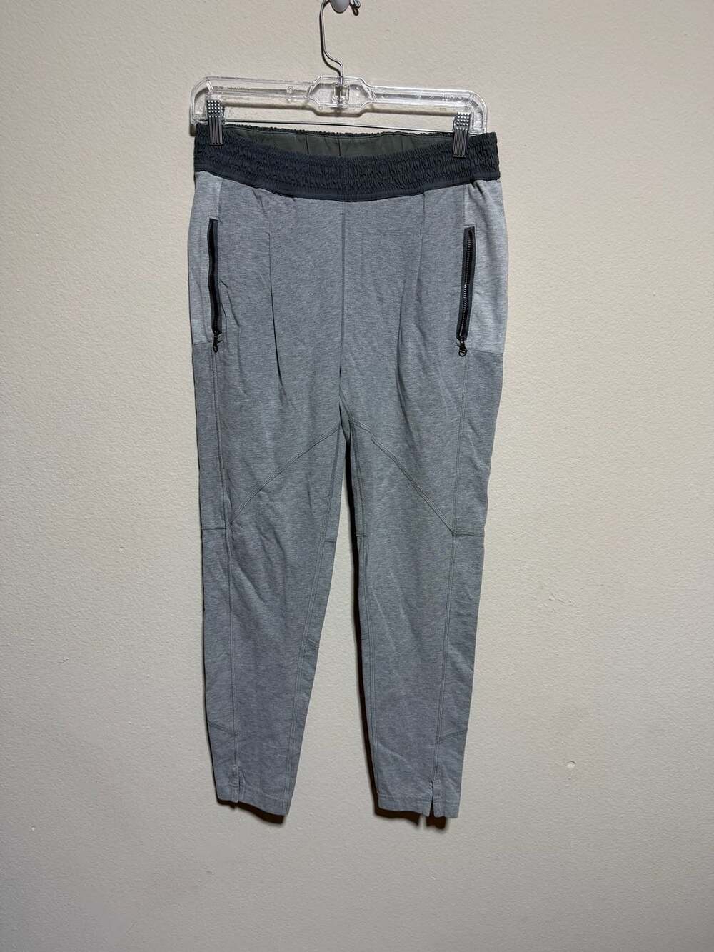 Lululemon Women's Tech Fleece Gray Jogger Pants with Zipper Pockets